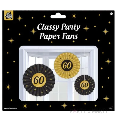 rozeta wiszaca 60 urodziny classy party 3 szt pd party