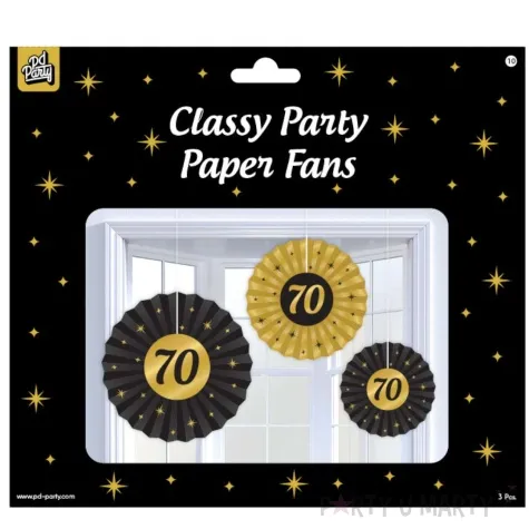 rozeta wiszaca 70 urodziny classy party 3 szt pd party