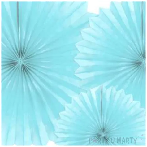 rozeta wiszaca classic blekitna jasna partydeco 3 szt