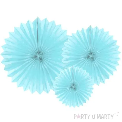 rozeta wiszaca classic blekitna jasna partydeco 3 szt