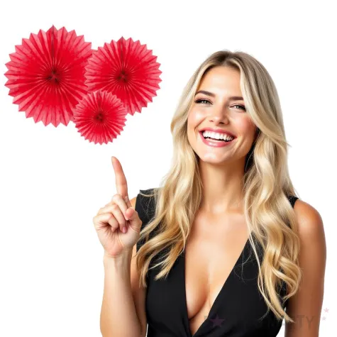 rozeta wiszaca classic czerwona partydeco 3 szt