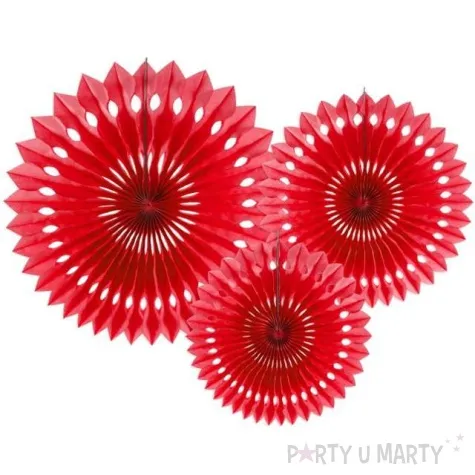 rozeta wiszaca classic czerwony amscan 20 30 cm 3 szt