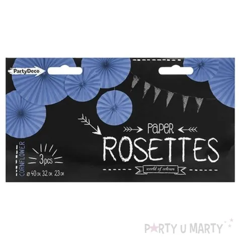 rozeta wiszaca classic granatowy partydeco 3 szt