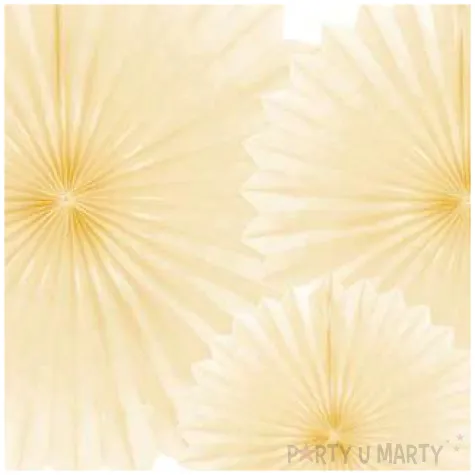 rozeta wiszaca classic kremowa jasna partydeco 3 szt