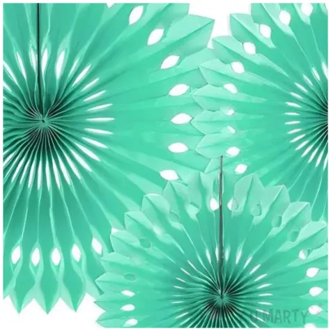 rozeta wiszaca classic mietowy partydeco 20 30 cm 3 szt