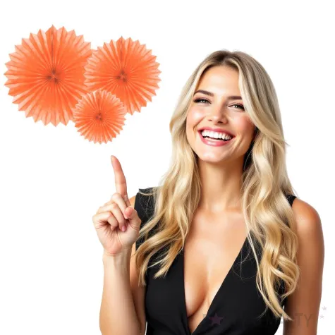 rozeta wiszaca classic pomaranczowa partydeco 3 szt