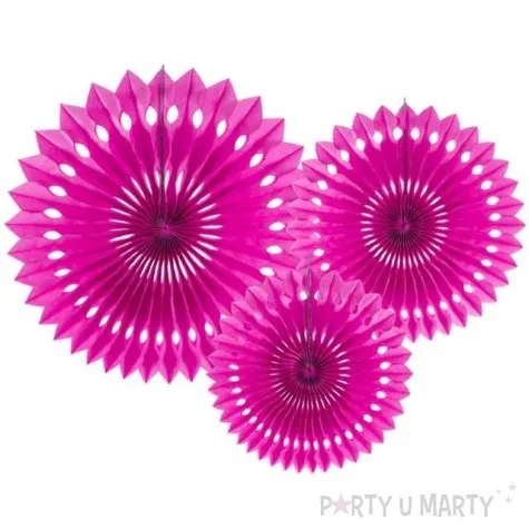 rozeta wiszaca classic rozowy ciemny 20 30 cm 3 szt