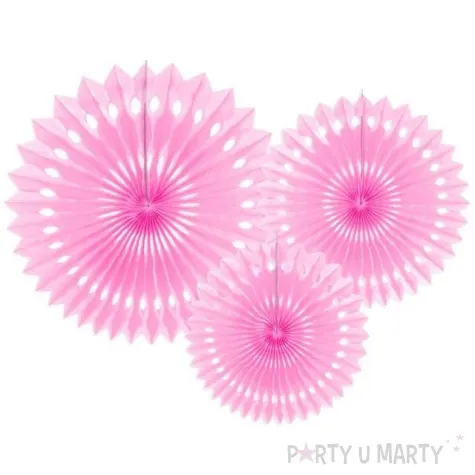 rozeta wiszaca classic rozowy jasny 20 30 cm 3 szt