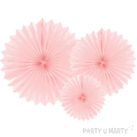 rozeta wiszaca classic rozowy pudrowy partydeco 3 szt