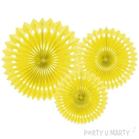 rozeta wiszaca classic zolty 20 30 cm 3 szt