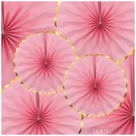 rozeta wiszaca elegant rozowa partypal 6 szt