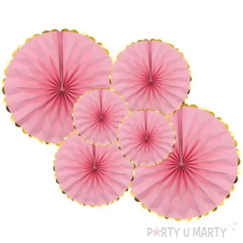 rozeta wiszaca elegant rozowa partypal 6 szt