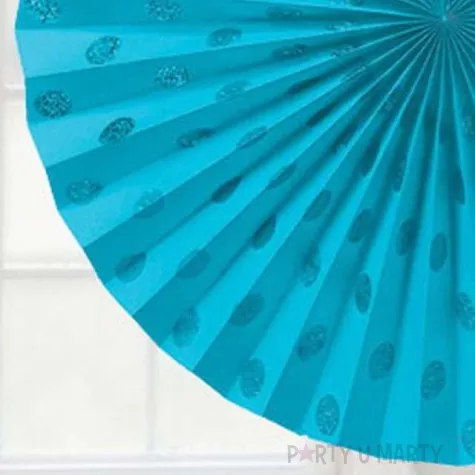 rozeta wiszaca glitter blekitny amscan 4 szt