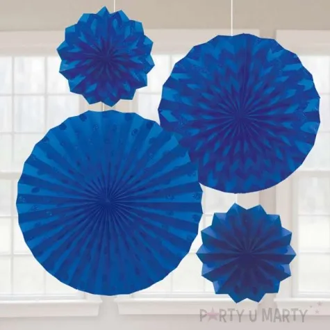 rozeta wiszaca glitter granatowa 4 szt