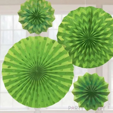 rozeta wiszaca glitter zielone jabluszko 4 szt