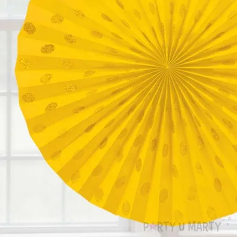 rozeta wiszaca glitter zolta 4 szt