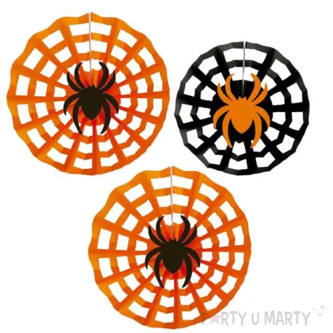 rozeta wiszaca pajak na pajeczynie halloween mix amscan 40 cm