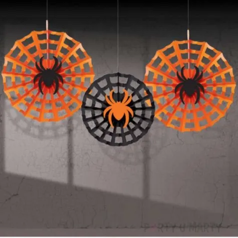 rozeta wiszaca pajak na pajeczynie halloween mix amscan 40 cm