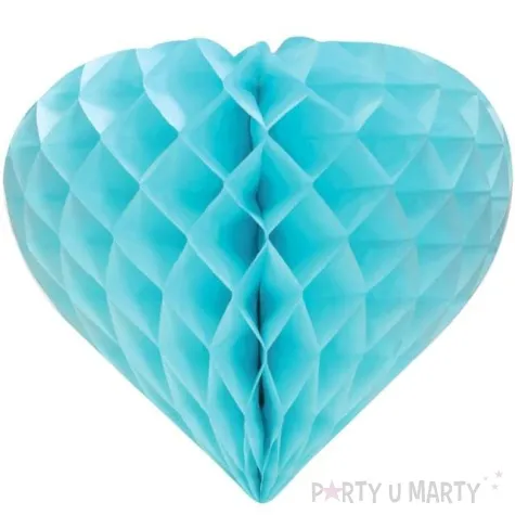 rozeta wiszaca serce blekitna godan