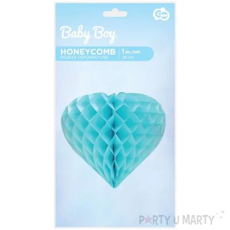 rozeta wiszaca serce blekitna godan