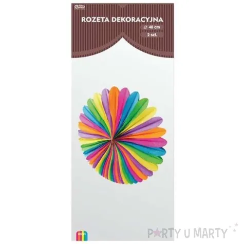 rozeta wiszaca tecza lawendowy 48 cm 2 szt