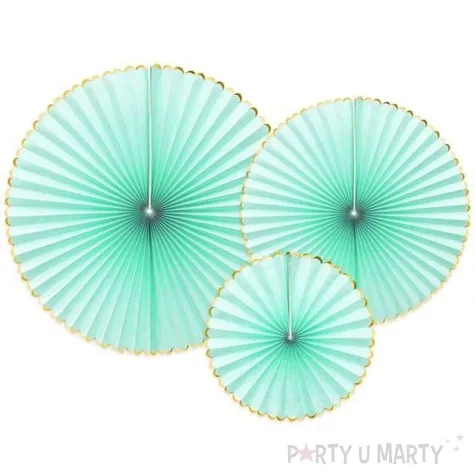 rozeta wiszaca yummy mietowy partydeco 3 szt