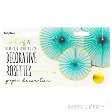 rozeta wiszaca yummy mietowy partydeco 3 szt