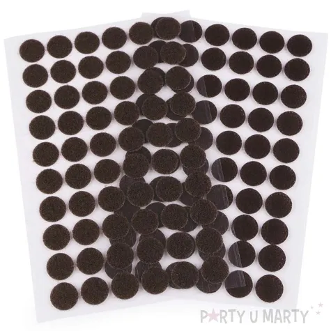 rzep samoprzylepny koleczka brazowy stoklasa 15 mm 60 szt