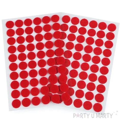 rzep samoprzylepny koleczka czerwony stoklasa 15 mm 60 szt