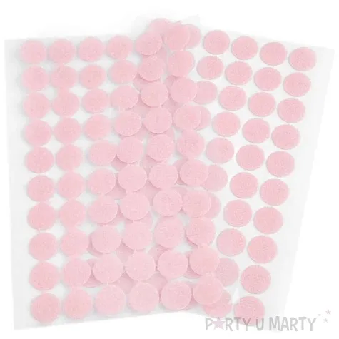 rzep samoprzylepny koleczka rozowy jasny stoklasa 15 mm 60 szt