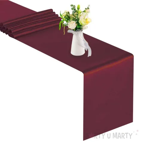 satyna gladka bordowa partydeco 0 36 x 9 m