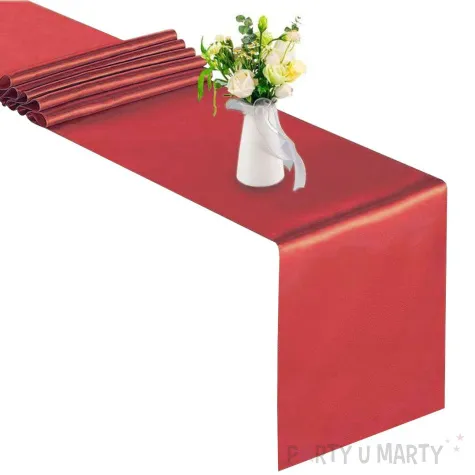 satyna gladka czerwona partydeco 0 36 x 9 m