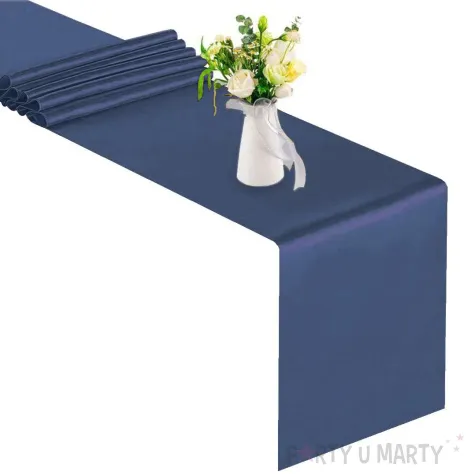 satyna gladka niebieska ciemna partydeco 0 36 x 9 m