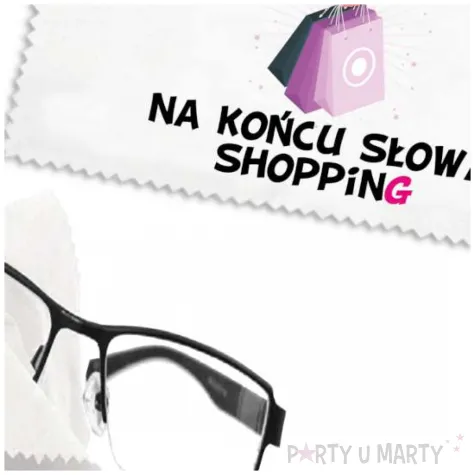 sciereczka do okularow moj punkt g shopping bialy 15 x 10 cm