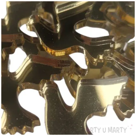 scrapki akrylowe golebica zlote lustrzane 20 mm 10 szt