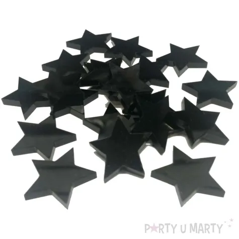scrapki akrylowe gwiazdki czarne 20 mm 20 szt