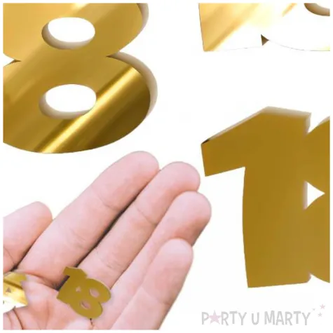 scrapki akrylowe liczba 18 mini zlote lustrzane 30x25 mm 3 szt