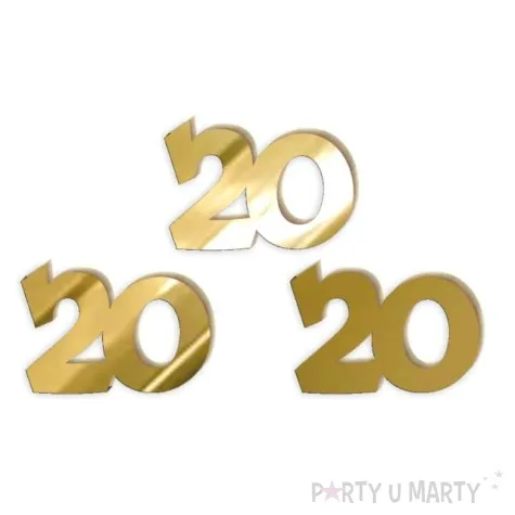 scrapki akrylowe liczba 20 mini zlote lustrzane 35x25 mm 3 szt