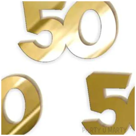 scrapki akrylowe liczba 50 mini zlote lustrzane 35x25 mm 3 szt