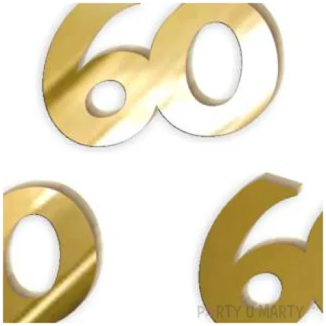 scrapki akrylowe liczba 60 mini zlote lustrzane 35x25 mm 3 szt