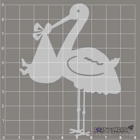 scrapki beermata bocian z dzieckiem 70x92 mm