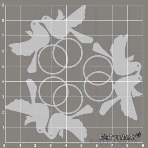 scrapki beermata golabki z obraczkami 56x38 mm 3 szt