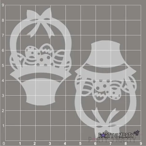 scrapki beermata kosz z pisankami 41x65 mm 2 szt