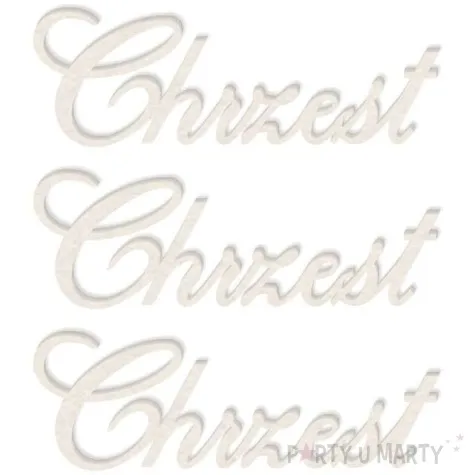 scrapki beermata napis chrzest 80x26 mm 3 szt