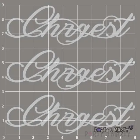 scrapki beermata napis chrzest 90x27 mm 3 szt