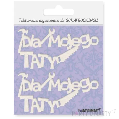 scrapki beermata napis dla mojego taty 92x46 mm 2 szt