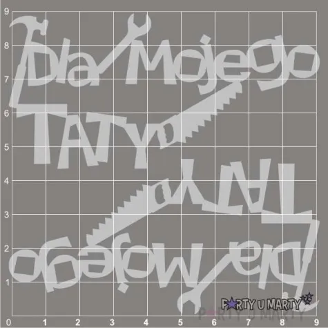 scrapki beermata napis dla mojego taty 92x46 mm 2 szt