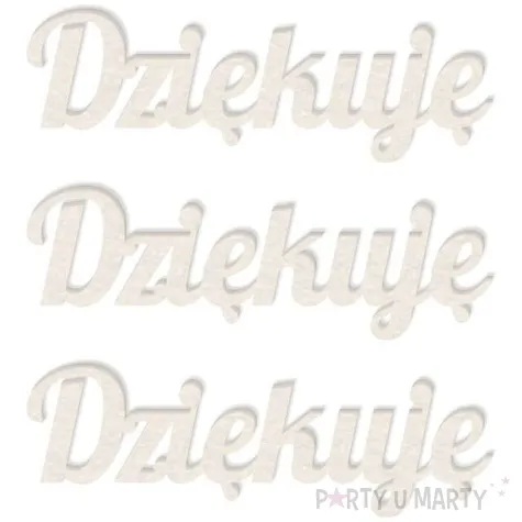 scrapki beermata napis dziekuje 80x25 mm 3 szt