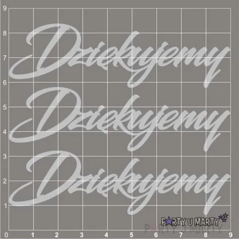 scrapki beermata napis dziekujemy 90x26 mm 3 szt