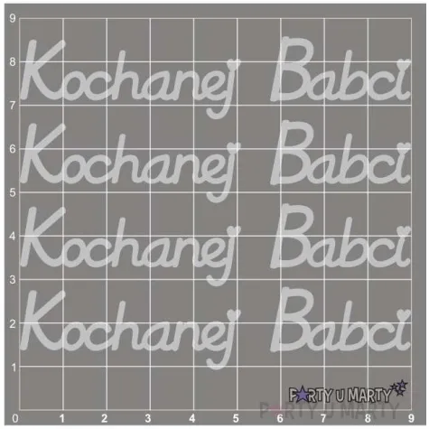 scrapki beermata napis kochanej babci 90x19 mm 4 szt